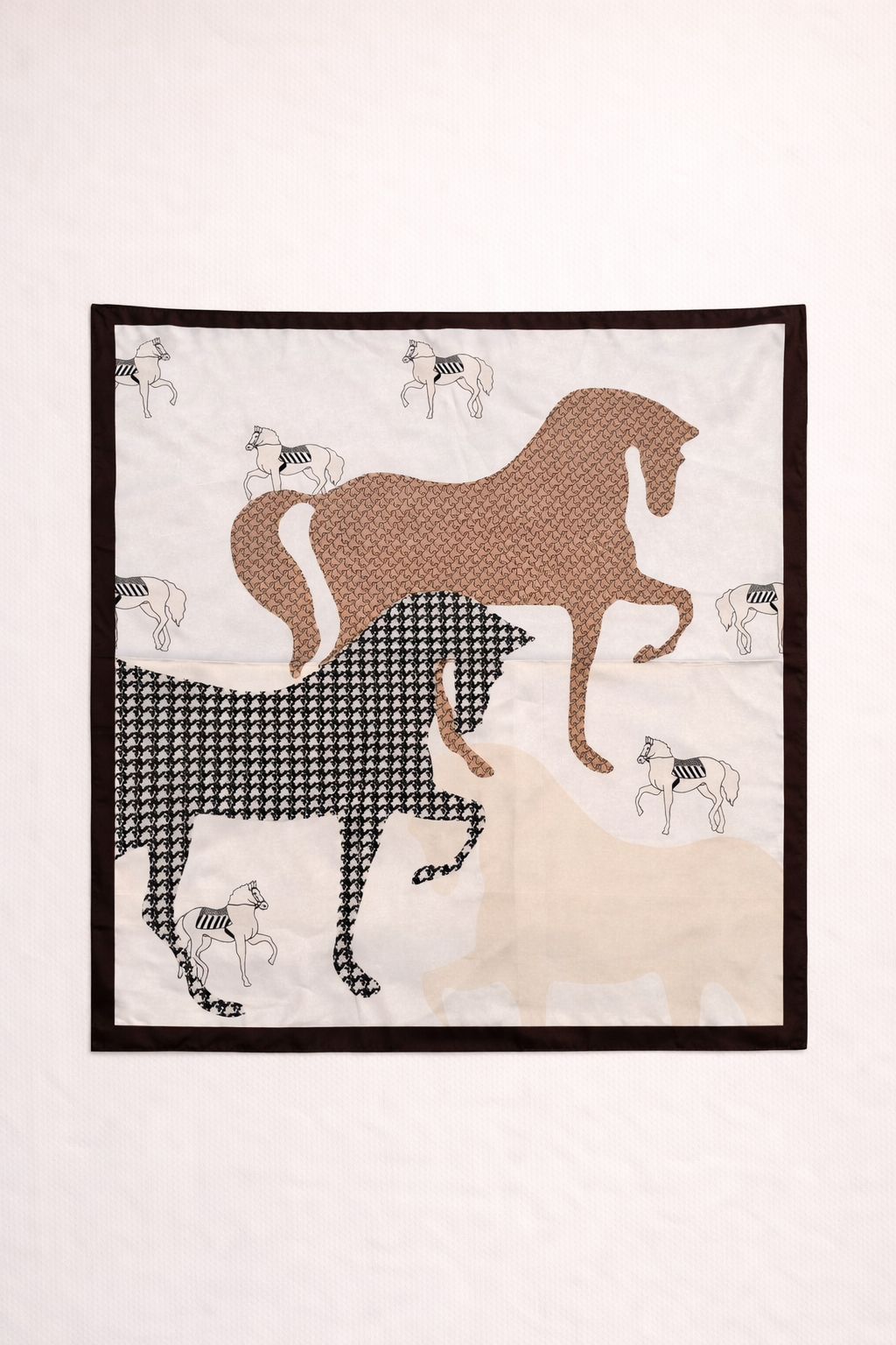 Horse Print Square Scarf