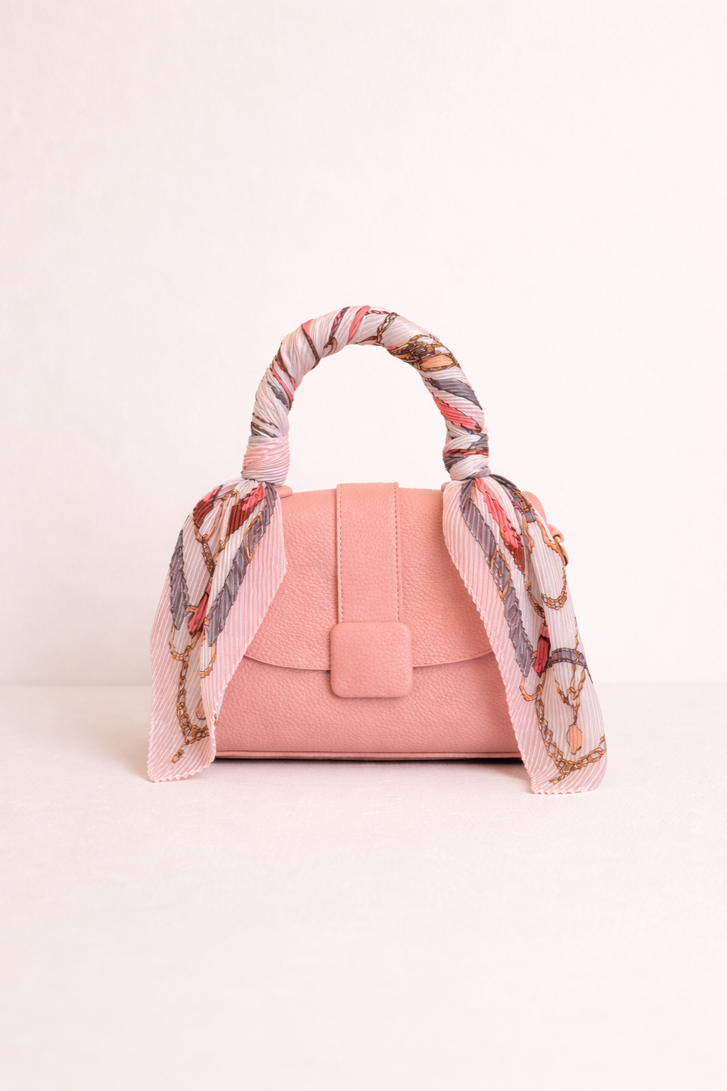 The Scarf-Handle Mini Bag – Light Pink