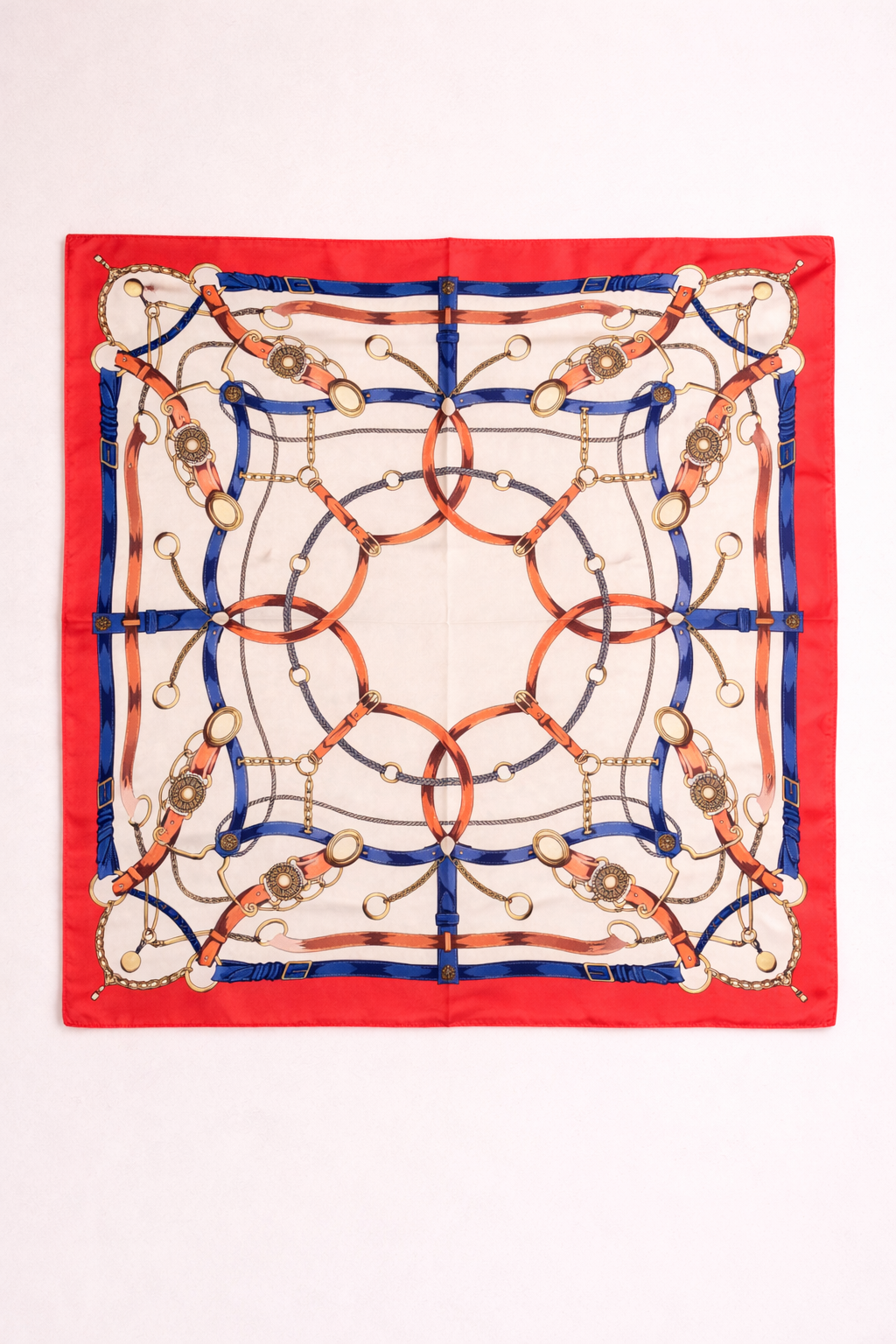 Chain Print Square Scarf