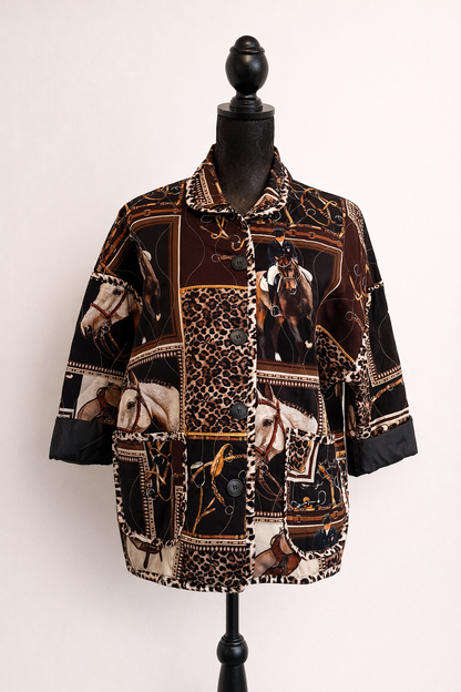 Equestrian Patchwork Quilted Jacket