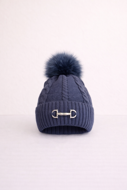 Fleece Lined Snaffle Pom Pom Hat