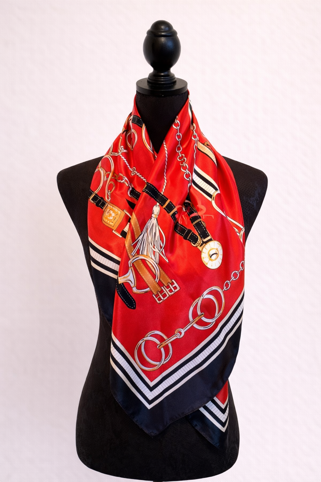 Belt & Snaffle Print Square Scarf
