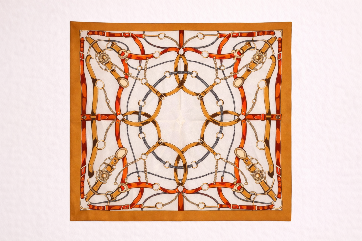 Chain Print Square Scarf