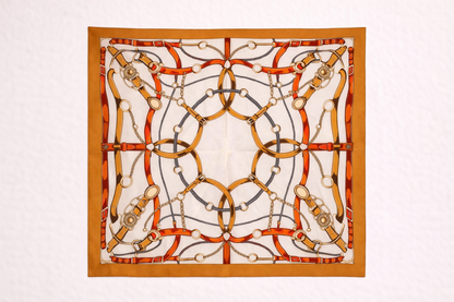 Chain Print Square Scarf