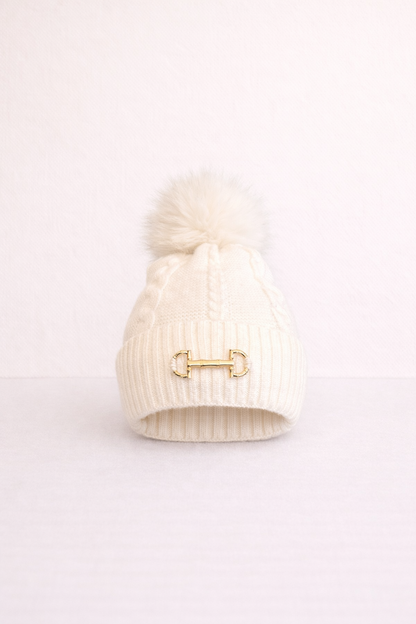 Fleece Lined Snaffle Pom Pom Hat