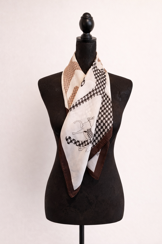 Horse Print Square Scarf