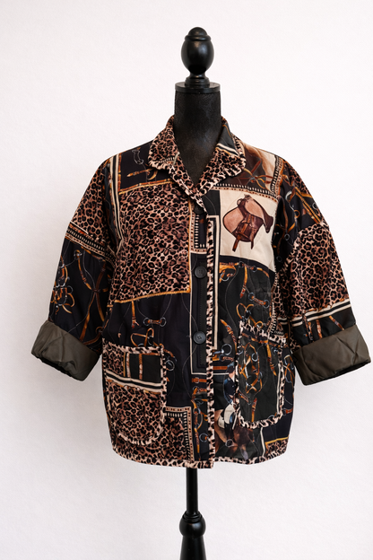 Equestrian Patchwork Quilted Jacket