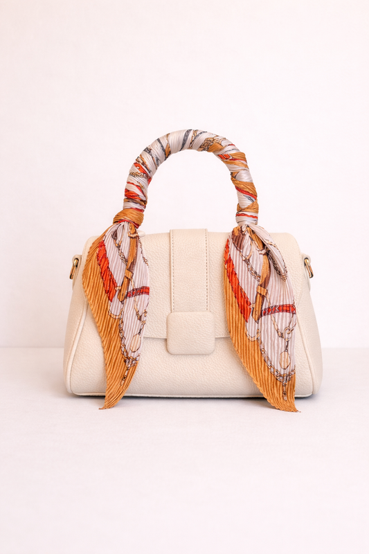 The Scarf-Handle Mini Bag – Off White